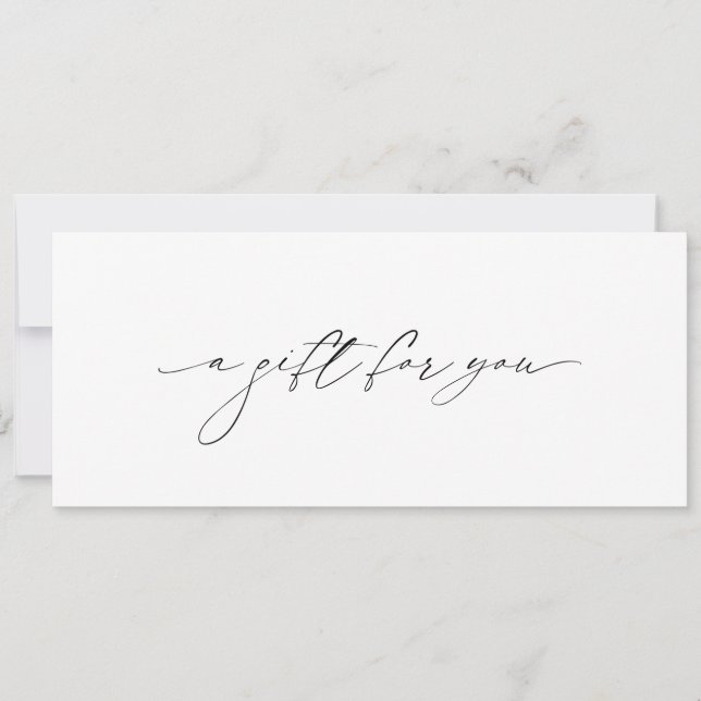 Simple Minimal Elegant Modern Gift Certificate (Front)