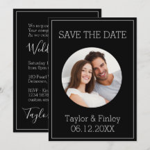 Simple Minimal Elegant Personalised Photo Wedding
