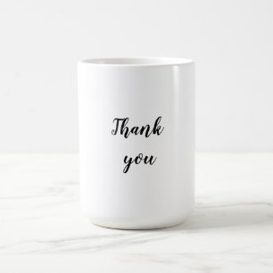Simple minimal elegant thank you elegant custom  c coffee mug