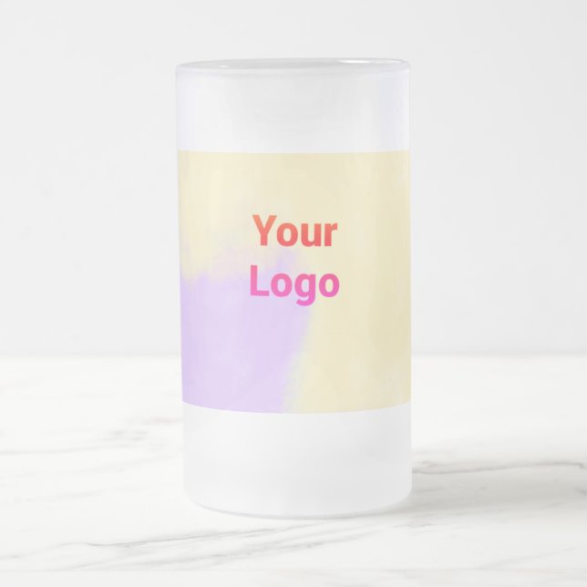 Simple minimal elegant thank you elegant custom  c frosted glass beer mug (Center)