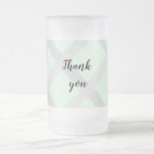 Simple minimal elegant thank you elegant custom c frosted glass beer mug