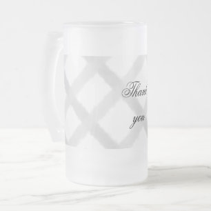 Simple minimal elegant thank you elegant custom c frosted glass beer mug