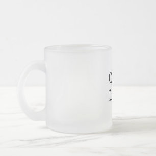Simple minimal elegant thank you elegant custom  c frosted glass coffee mug