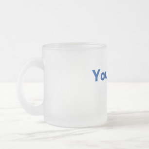 Simple minimal elegant thank you elegant custom  c frosted glass coffee mug