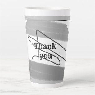 Simple minimal elegant thank you elegant custom c latte mug