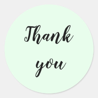 Simple minimal elegant thank you elegant custom classic round sticker
