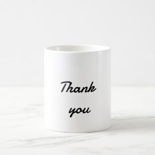Simple minimal elegant thank you elegant custom coffee mug