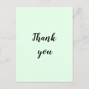 Simple minimal elegant thank you elegant custom postcard