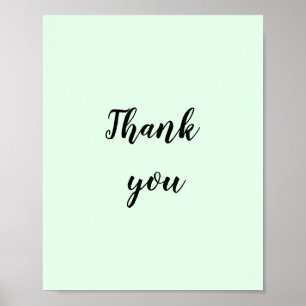 Simple minimal elegant thank you elegant custom poster