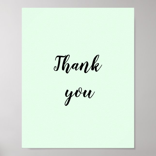 Simple minimal elegant thank you elegant custom poster (Front)
