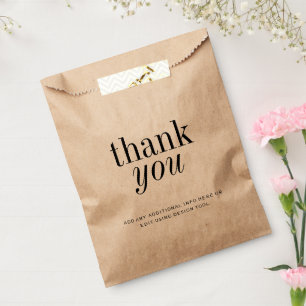 Simple Minimal Elegant Thank You Favour Bags