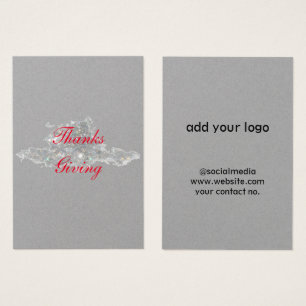 Simple minimal elegant thanks giving gift tag