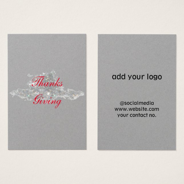 Simple minimal elegant  thanks giving gift tag (Front & Back)