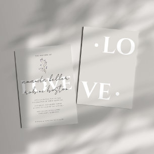 Simple Minimal Elegant Wedding Invitation