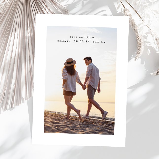 simple minimal elegant wedding photo save the date (Creator Uploaded)