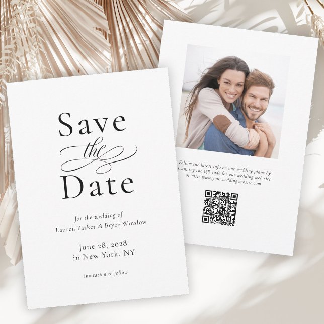 Simple Minimal Elegant Wedding Save the Date Card (Creator Uploaded)