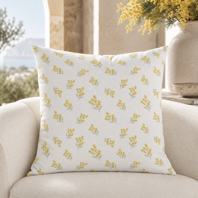 Simple Minimal Elegant Yellow Flower Cushion (Creator Uploaded)
