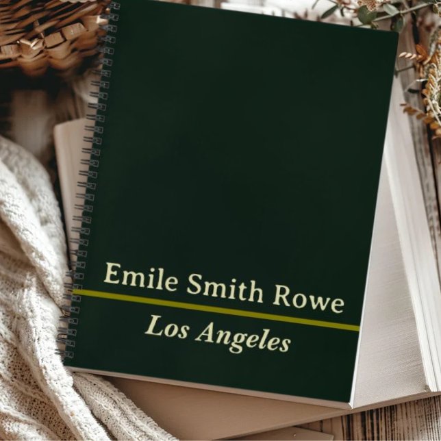 Simple Minimal Entrance Green Spiral Notebook (Creator Uploaded)