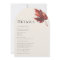 Simple Minimal Fall Leaf Cream Wedding Details And