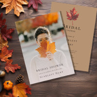 Simple Minimal Fall Terracotta Photo Bridal Shower