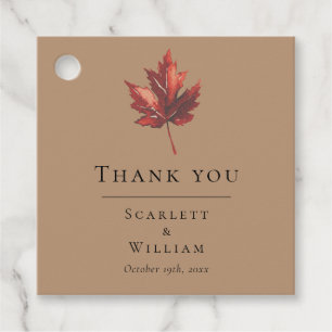 Simple Minimal Fall Terracotta Wedding Thank You Favour Tags