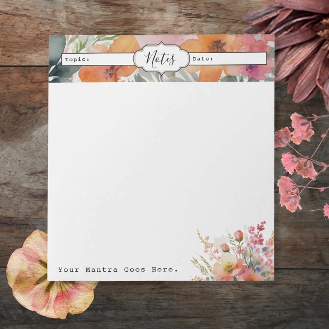 Simple Minimal Floral Everyday Notepad (Creator Uploaded)