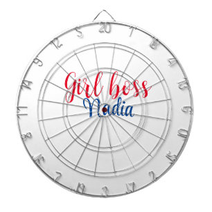 simple minimal girl boss add name text image busin dartboard