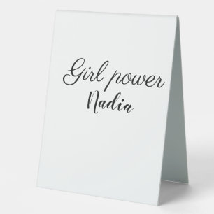 simple minimal girl power add name text image busi