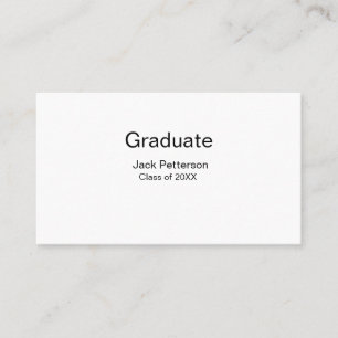 simple minimal graduate add name modern class  business card