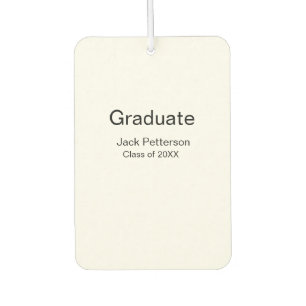 simple minimal graduate add name modern class  car air freshener