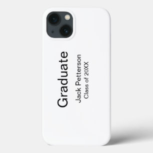 simple minimal graduate add name modern class iPhone 13 case