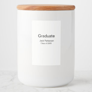 simple minimal graduate add name modern class  food label