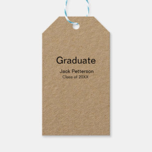 simple minimal graduate add name modern class  gift tags