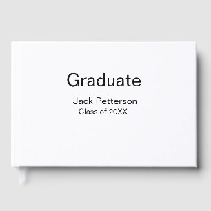 simple minimal graduate add name modern class guest book