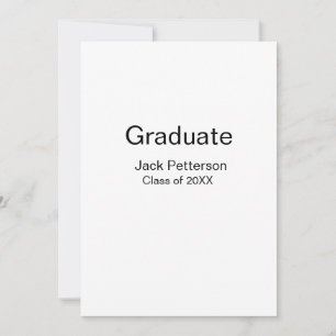 simple minimal graduate add name modern class invitation