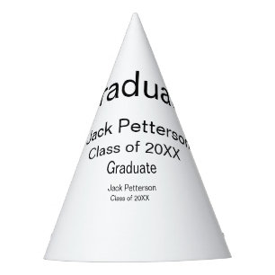 simple minimal graduate add name modern class  party hat