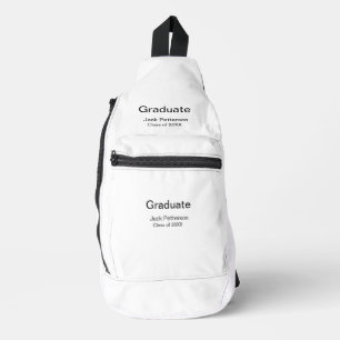 simple minimal graduate add name modern class sling bag