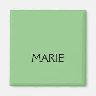 SIMPLE MINIMAL GREEN ADD YOUR NAME TEXT GIFT MAGNET