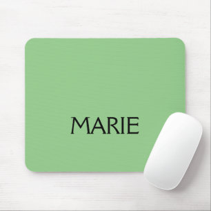 SIMPLE MINIMAL GREEN ADD YOUR NAME TEXT GIFT MOUSE MAT