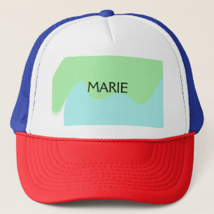 SIMPLE MINIMAL GREEN ADD YOUR NAME TEXT GIFT TRUCKER HAT