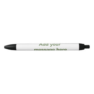 Simple minimal green add your text name photo cust black ink pen
