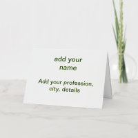 Simple minimal green add your text name photo cust