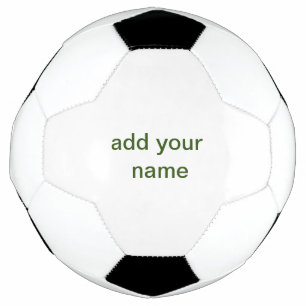 Simple minimal green add your text name photo cust football