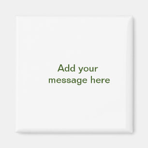 Simple minimal green add your text name photo cust magnet