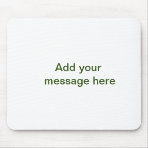 Simple minimal green add your text name photo cust mouse mat