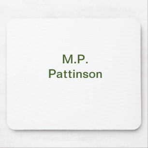 Simple minimal green add your text name photo cust mouse mat