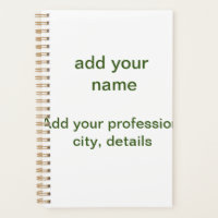 Simple minimal green add your text name photo cust