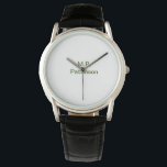 Simple minimal green add your text name photo cust watch<br><div class="desc">design</div>