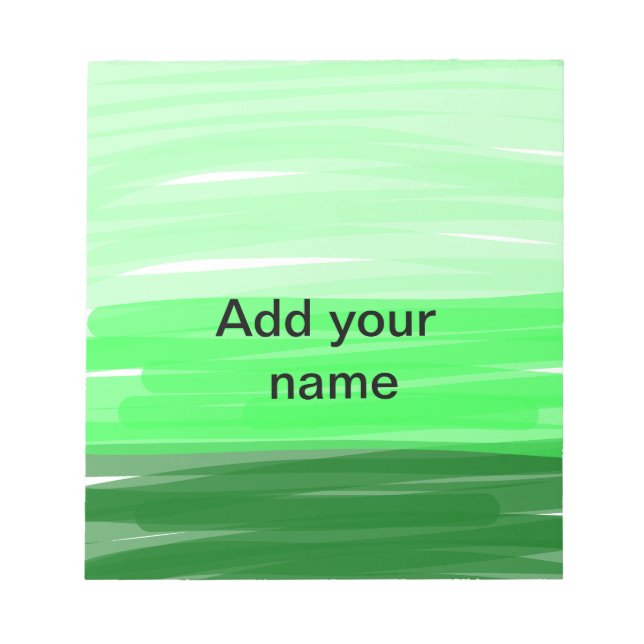 Simple minimal green shade add name text logo thro notepad (Front)