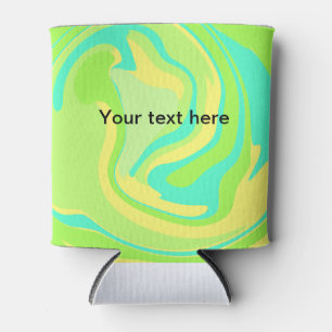 Simple minimal green watercolor glitter add text t can cooler